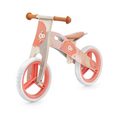 Παιδικό Ξύλινο Ποδήλατο Ισορροπίας KinderKraft Runner 2021 Χρώματος Κοραλί KRRUNN00CRL0000 -  Ποδήλατα
