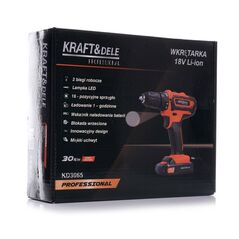 Επαναφορτιζόμενο Δραπανοκατσάβιδο 18 V Kraft&Dele KD-3065 -  Μαστορέματα