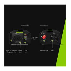 Μετατροπέας - Inverter Ισχύος Αυτοκινήτου 24 V σε 230 V 300 / 600 W Green Cell INV02DE -  Είδη Αυτοκινήτου