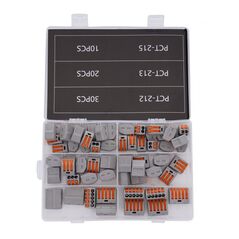 Σετ Κλέμμες Καλωδίων με Κλιπς 60 τμχ Kraft&Dele KD-10496 -  Εργαλεία