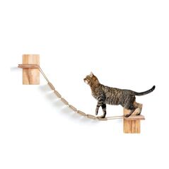 Ξύλινη Αρθρωτή Επιτοίχια Σκάλα Γάτας Inkazen 10111196 -  Παιχνίδια Γάτας