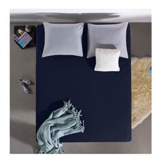 Υπέρδιπλο Σεντόνι Jersey με Λάστιχο 160 x 200 x 30 cm Χρώματος Μπλε Dreamhouse 8720105600562 -  Σεντόνια