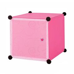 Σύστημα Αποθήκευσης - Πλαστική Ντουλάπα 70 x 35 x 150 cm Χρώματος Ροζ Hoppline HOP1000976-4 - Αποθηκευτικοί Χώροι