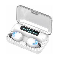 Ασύρματα Ακουστικά Bluetooth με Βάση Φόρτισης Χρώματος Λευκό TWS BT SPM F9+5c-White -  Ακουστικά