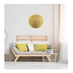 Πλεκτό Σφαιρικό Αμπαζούρ 30 cm Χρώματος Κίτρινο Home Deco Factory LA10303 -  Φωτισμός Εσωτερικού Χώρου