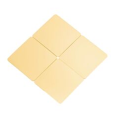 Σετ Επιτοίχιοι Καθρέπτες σε Σχήμα Ρόμβου 14.5 x 14.5 cm Χρώματος Χρυσό 12 τμχ Home Deco Factory HD4373-Square -  Διακόσμηση