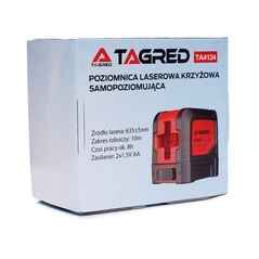 Αλφάδι Laser Σταυρού Κόκκινης Δέσμης με Μαγνητική Βάση Στήριξης TAGRED TA4124 -  Laser Αποστάσεων - Αλφάδια