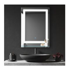 Καθρέπτης Μπάνιου με LED Φωτισμό 50 x 2.7 x 70 cm Kleankin 834-138V70 -  Συσκευές Σαπουνιών