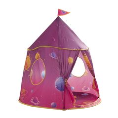 Παιδική Σκηνή Castle Hut 120 x 116 cm Χρώματος Ροζ Bakaji 8054143007879 -  Διάφορα Αξεσουάρ