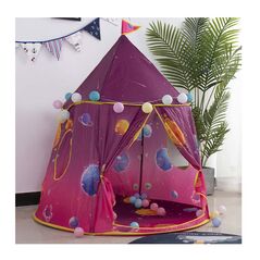 Παιδική Σκηνή Castle Hut 120 x 116 cm Χρώματος Ροζ Bakaji 8054143007879 -  Διάφορα Αξεσουάρ