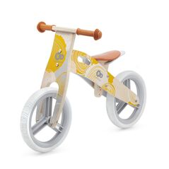 Παιδικό Ξύλινο Ποδήλατο Ισορροπίας KinderKraft Runner 2021 Χρώματος Κίτρινο KRRUNN00YEL0000 -  Ποδήλατα