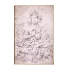 Υφασμάτινος Πίνακας σε Καμβά με Κορνίζα 60 x 90 cm Buddha Atmosphera 185917 - Διακόσμηση