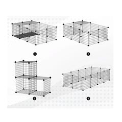 Πολυμορφικό Κλουβί - Πάρκο Εκπαίδευσης Κατοικίδιου 105 x 70 x 35 cm PawHut D51-256 -  Κλουβιά Τρωκτικών