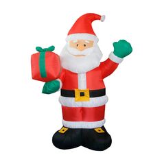 Φουσκωτός Άγιος Βασίλης με LED Φωτισμό 150 cm Hoppline HOP1001114 -  Χριστουγεννιάτικα