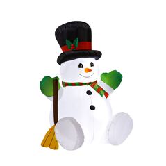 Φουσκωτός Χριστουγεννιάτικος Χιονάνθρωπος με LED Φωτισμό 150 cm Hoppline HOP1001115 -  Χριστουγεννιάτικα