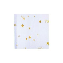 Παιδική Κουρτίνα με Τρουκς 140 x 250 cm White Gold Stars Atmosphera 127188-White -  Παιδικά Λευκά Είδη