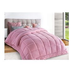 Πάπλωμα Fleece Διπλής Όψης King Size 240 x 260 cm Χρώματος Ροζ Idomya 30101430 - Παπλώματα