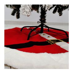 Στρογγυλή Γούνινη Χριστουγεννιάτικη Ποδιά Δέντρου 100 cm Bakaji 02814834 -  Χριστουγεννιάτικα