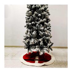 Στρογγυλή Γούνινη Χριστουγεννιάτικη Ποδιά Δέντρου 120 cm Bakaji 02814835 -  Χριστουγεννιάτικα