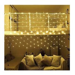 Χριστουγεννιάτικη Κουρτίνα 185 x 85 cm με 128 Λαμπάκια LED Θερμό Λευκό και 7 Προγράμματα Εναλλαγών Φωτισμού 31V Hoppline HOP1000988-2 - Χριστουγεννιάτικα