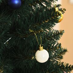 HOMCM Ψηλό Τεχνητό Χριστουγεννιάτικο Δέντρο με Πτυσσόμενη Βάση 380 PVC και Μεταλλικά Κλαδιά 180cm, Πράσινο -  Χριστουγεννιάτικα