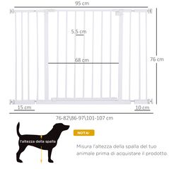 PawHut Γόμα για σκύλους Επεκτάσιμη από 72-107 cm Βάση πίεσης -  Διάφορα Παιχνίδια Σκύλων