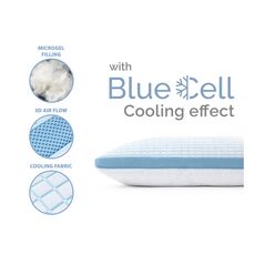 Ανατομικό Μαξιλάρι Ύπνου Μέτριο 50 x 70 cm 3D Blue Cell Tech Cooling Microgel Dreamhouse 8720105615214 -  Μαξιλάρια