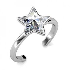 Δαχτυλίδι Ανοιχτό από Ορείχαλκο με Κρύσταλλα Swarovski® Elements Star MYC DR0042_C_56-58 -  Δαχτυλίδια