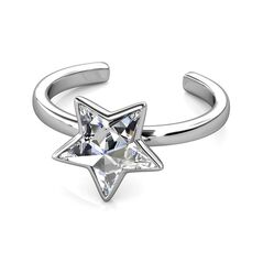 Δαχτυλίδι Ανοιχτό από Ορείχαλκο με Κρύσταλλα Swarovski® Elements Star MYC DR0042_C_56-58 -  Δαχτυλίδια
