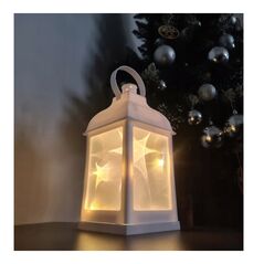 Διακοσμητικό LED Φανάρι με 3D Αστέρια από Πλαστικό 10 x 10 x 22 cm Ruhhy 20589 -  Διακόσμηση