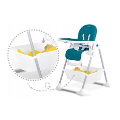 Παιδικό Κάθισμα Φαγητού 3 σε 1 με Μεταλλικό Σκελετό Χρώματος Πετρόλ Nukido Tulo - Καθίσματα Φαγητού