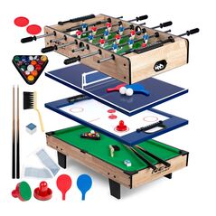 Τραπέζι Πολλαπλών Παιχνιδιών 4 σε 1 82 x 43 x 32 cm Neo-Sport NS-800 -  Ελεύθερος Χρόνος