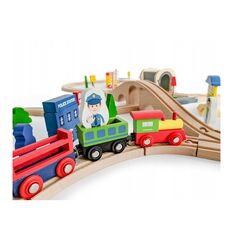 Σετ Ξύλινος Σιδηρόδρομος 69 τμχ Ecotoys HM015147 -  Παιδικά Παιχνίδια