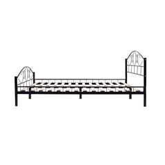 Διπλό Μεταλλικό Κρεβάτι 140 x 200 cm Χρώματος Μαύρο Hoppline HOP1000898-1 -  Κρεβάτια