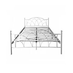 Διπλό Μεταλλικό Κρεβάτι 160 x 200 cm Χρώματος Λευκό Lotti Hoppline HOP1001134-2 -  Κρεβάτια