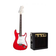 Ηλεκτρική Κιθάρα με Ενισχυτή Χρώματος Κόκκινο Hoppline HOP1000983-1 -  Μουσικά Όργανα