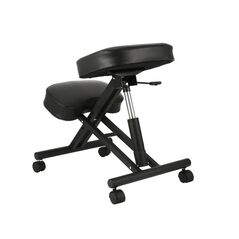 Μεταλλική Γονατιστή Καρέκλα με Ρυθμιζόμενο Ύψος 47 x 70 x 59 cm Χρώματος Μαύρο Hoppline HOP1001086-1 - Καρέκλες Γραφείου
