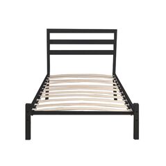 Μονό Μεταλλικό Κρεβάτι 90 x 200 cm Χρώματος Μαύρο Bella Hoppline HOP1001140-1 -  Κρεβάτια