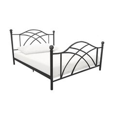 Μονό Μεταλλικό Κρεβάτι 90 x 200 cm Χρώματος Μαύρο Lotti Hoppline HOP1001132-1 -  Κρεβάτια