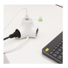 Πολύπριζο 3 Θέσεων με 2 Θύρες USB και Καλώδιο 1.4 m GSC 103000014 -  Πρίζες - Διακόπτες