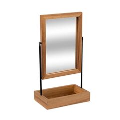 Ξύλινος Επιτραπέζιος Καθρέπτης με Ράφι 19.6 x 12 x 36.5 cm 5Five Simply Smart 174842 -  Πρόσωπο