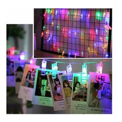 Διακοσμητική LED RGB Γιρλάντα Μπαταρίας με 16 Μανταλάκια 4.1 m Bakaji 02013046 -  Φωτισμός LED