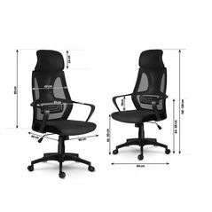 Καρέκλα Γραφείου 64 x 46 x 118-128 cm Χρώματος Μαύρο Praga Sofotel 2290 - Καρέκλες Γραφείου