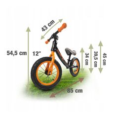 Παιδικό Ποδήλατο Ισορροπίας Χρώματος Μαύρο Ricokids 760101 - Ποδήλατα