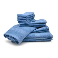Σετ με 10 Πετσέτες από 100% Βαμβάκι Χρώματος Γαλάζιο Bassetti QAD-SA-B2 -  Πετσέτες