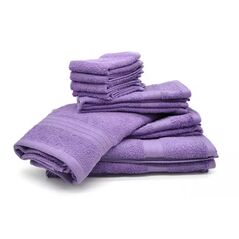 Σετ με 10 Πετσέτες από 100% Βαμβάκι Χρώματος Μωβ Bassetti QAD-SA-LA -  Πετσέτες