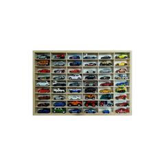 Ξύλινο Ράφι για Αυτοκινητάκια 54 Θέσεων 60 x 5.3 x 40 cm Kruzzel 21998 -  Διάφορα Αξεσουάρ