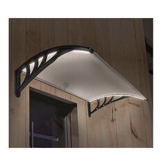 Πλαστικό Κιόσκι - Τέντα Πόρτας Εισόδου με Ηλιακό LED Φωτισμό 80 x 120 cm Inkazen 30060180 -  Τέντες - Κιόσκια