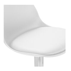 Σετ Μεταλλικά Περιστρεφόμενα Σκαμπό Μπαρ 39 x 42 x 83-104 cm 2 τμχ Χρώματος Λευκό Karl Idomya 50070351 -  Καρέκλες