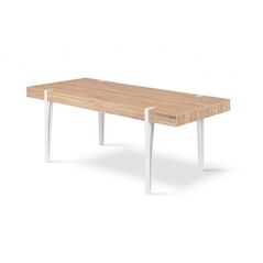 Τραπέζι Τραπεζαρίας 200 x 90 x 76 cm Χρώματος Καφέ Ανοιχτό / Λευκό Hudson Idomya 30150088+30150089 -  Τραπέζια